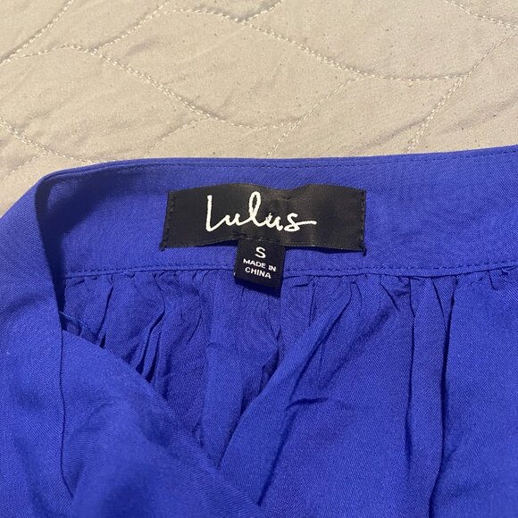 Lulu's Magical Movement Blue Halter Neck Wrap Rayon Maxi Dress - Picture 8 of 11